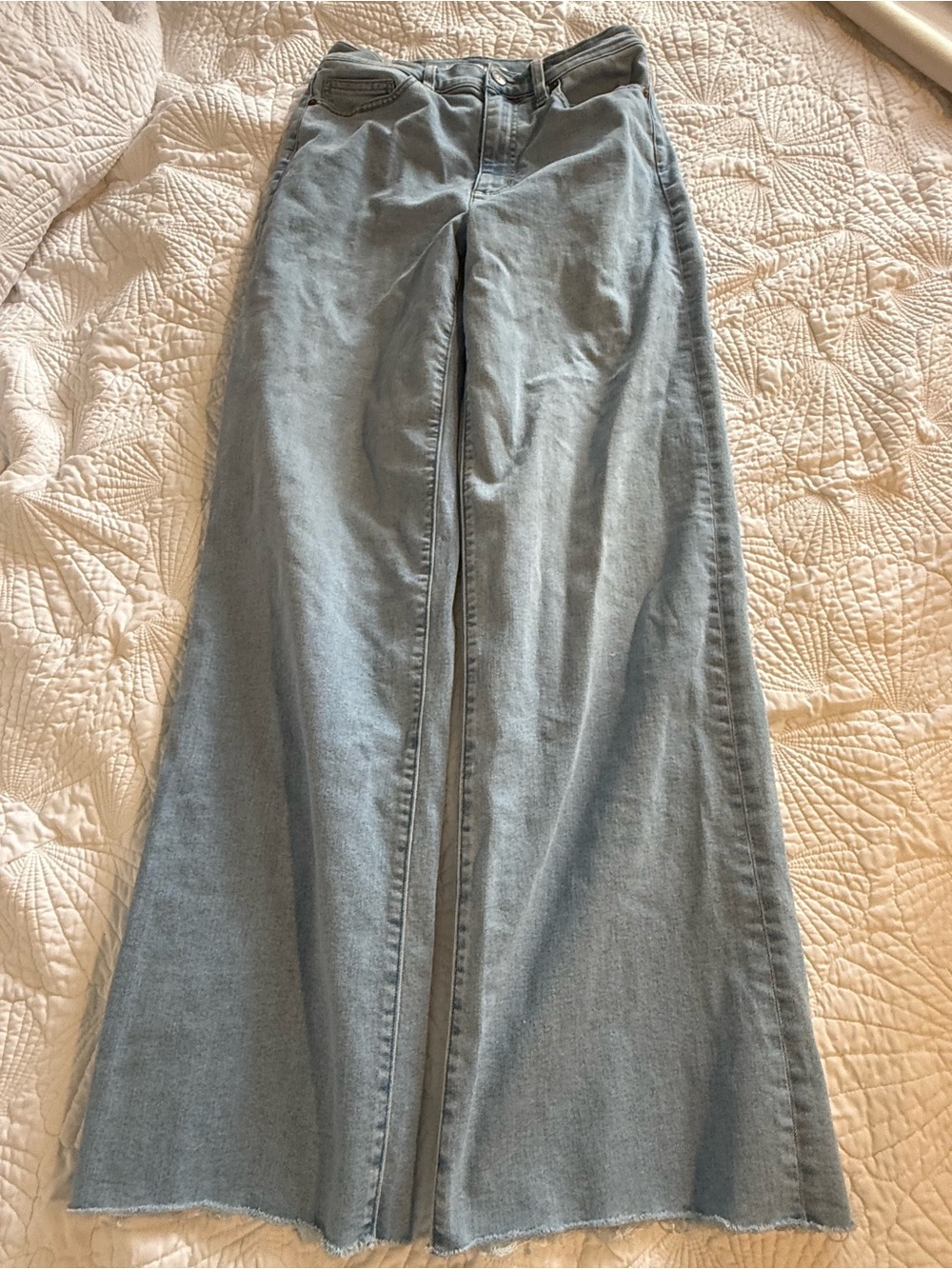 Lands' End Light Blue Wide Leg Jeans